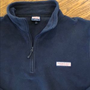 Men’s vineyard vines XL navy pull over, half zip
